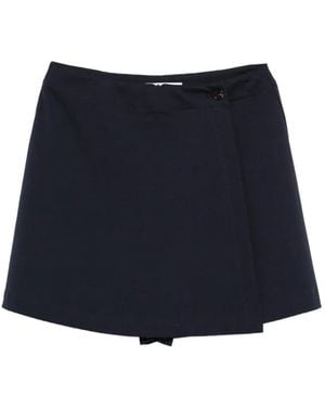 Manuel Ritz Wrap-Design Shorts - Blue