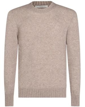 Piacenza Cashmere Pull À Bords Côtelés - White