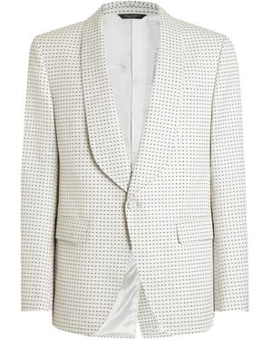 Dolce & Gabbana Jacquard Dotted Blazer - White