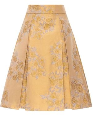 Maliparmi Minigonna A Fiori Indian Princess - Neutro