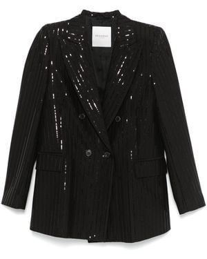 ERMANNO FIRENZE Sequined Blazer - Black