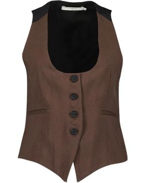 IRO Button-Up Waistcoat - Brown