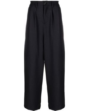 Paul & Shark Straight-Leg Wool-Blend Trousers - Blue