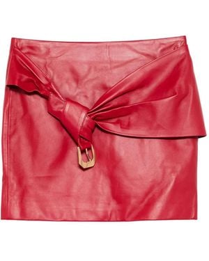 Versace Cupro Skirt - Red