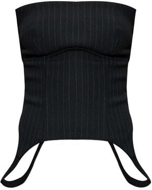 MISBHV Top sin tirantes a rayas - Negro