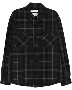Our Legacy Whoppin Check-Pattern Shirt - Black