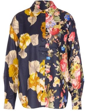 Essentiel Antwerp Floral-Print Shirt - Blu