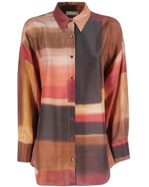 Kiltie Abstract-Print Shirt - Brown