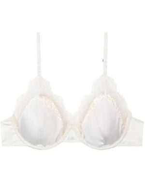 Love Stories Lace-Trim Underwired Bralette - White