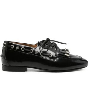 Toga Stud-Embellished Derby Shoes - Black