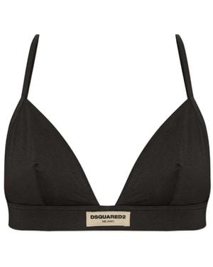 DSquared² Logo Triangle Bra - Black