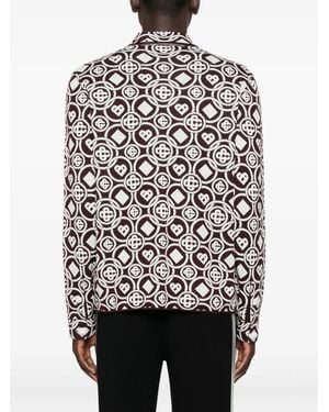 CASABLANCA Monogram Button Shirt - Black