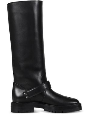 Maison Margiela Tabi Buckle-Strap Knee-High Boots - Black