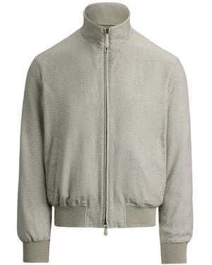 Ralph Lauren Felton Twill-Cloth Bomber Jacket - Grey