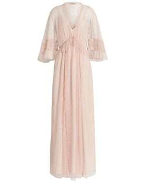 Alberta Ferretti Embroidered Maxi Dress - White