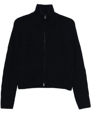 Lisa Yang Cashmere Zip-Up Cardigan - Black
