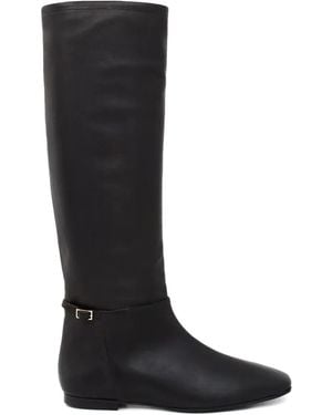 Atp Atelier Premana Squared Buckle-Strap Boots - Black