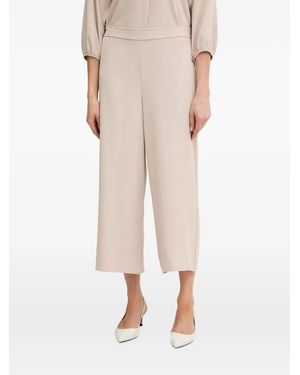 Joseph Ribkoff Cropped Wide-Leg Trousers - Natural