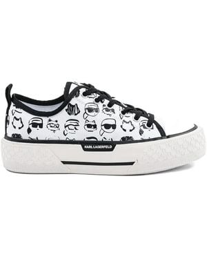 Karl Lagerfeld Gemusterte Sneakers - Weiß