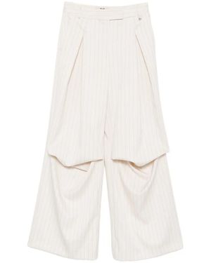 Aniye By Mariam Pinstripe-Pattern Pants - White