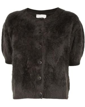 Lisa Yang Lucianne Brushed Cardigan - Black