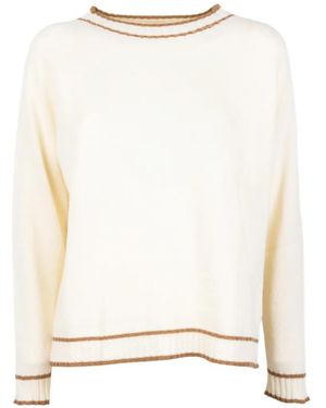 Cinque Stripe-Trim Long-Sleeve Jumper - White