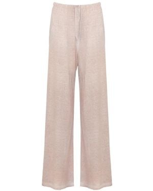 Avant Toi Pantalones Palazzo De Punto - Blanco