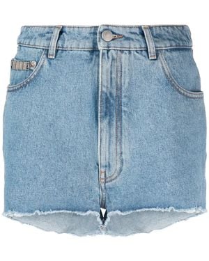 Gcds High-Waisted Denim Shorts - Blue