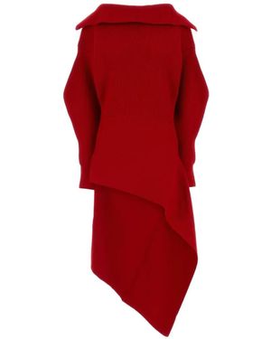 Givenchy Slashed Midi Dress - Red