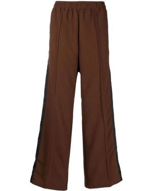 Toga Virilis Pantaloni Dritti Con Righe Laterali - Marrone