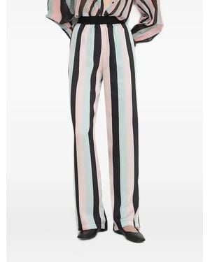 Silvian Heach Stripe Elastic-Waist Pants - Black