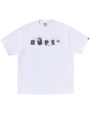 A Bathing Ape Logo-Print T-Shirt - White