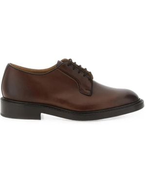 Tricker's Robert Burnished-Leather Derby Shoes - Brown