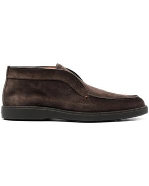 Santoni Suede Loafers - Brown