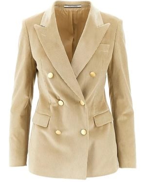 Tagliatore Doppelreihiges Sakko aus Cord - Natur