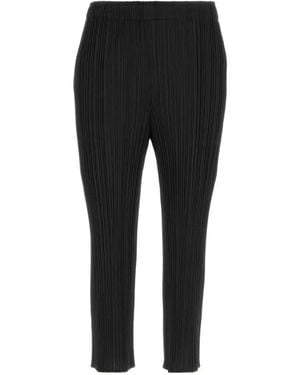 Pleats Please Issey Miyake Plissé-Effect Pants - Black