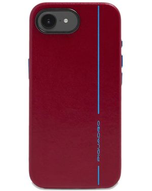 Piquadro Magsafe Leather Phone Cover - Red