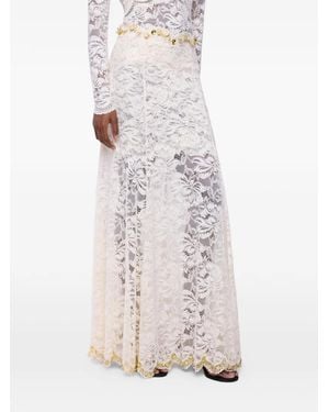 Rabanne Lace Maxi Skirt - White
