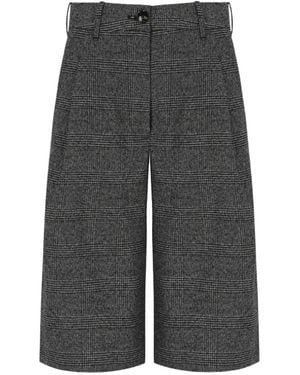 Essentiel Antwerp Bermudas A Cuadros Príncipe De Gales - Gris
