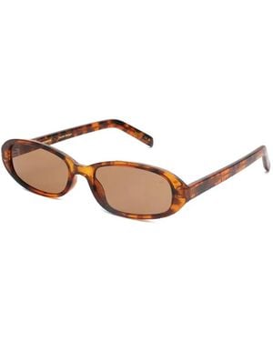 A.Kjærbede Macy Oval-Frame Sunglasses - Brown