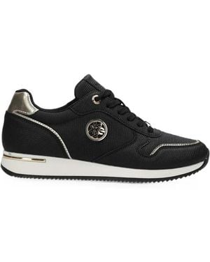Mexx Eke Caia Logo-Plaque Panelled Trainers - Black