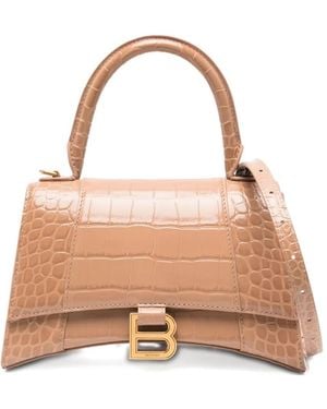 Balenciaga Small Hourglass Tote Bag - Rosa