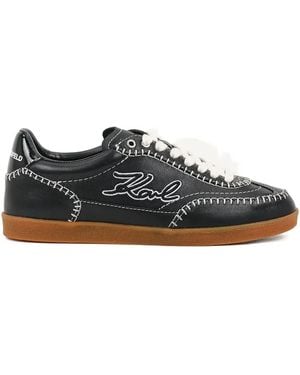 KARL LAGERFELD Signature-Stitching Sneakers - Black