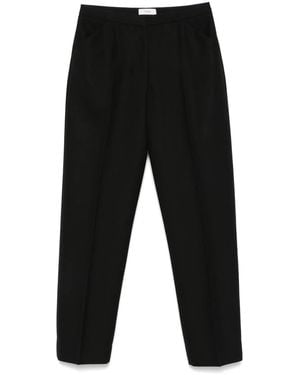TOTEME Cropped Straight-Leg Pants - Black