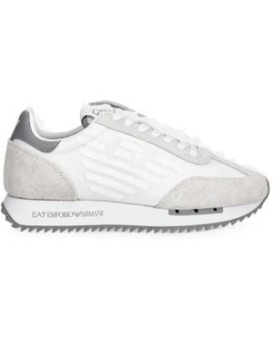EA7 Sneakers Con Design A Inserti - Bianco