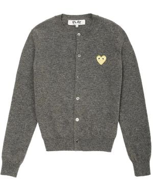 COMME DES GARÇONS PLAY Heart-Logo Cardigan - Grey