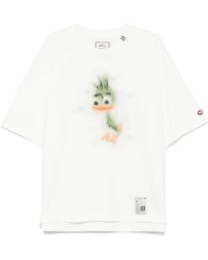 Maison Mihara Yasuhiro Leon ダメージ Tシャツ - ホワイト