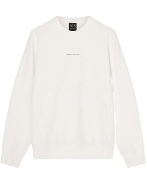 ARMANI EXCHANGE Logo-Patch Jumper - White
