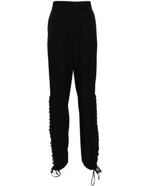 Jean Paul Gaultier Wool Tailored Trousers - Black