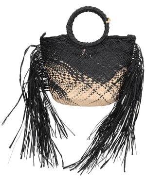 MADE FOR A WOMAN Fringe Tote Bag - Black